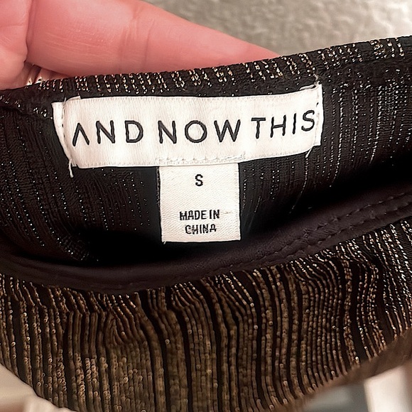 And Now This metallic bodysuit size S - Picture 3 of 10